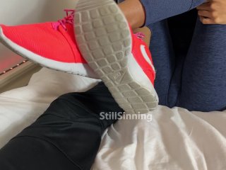 I Squeeze his CUM Load out on my Cute Ankle Sock 😈 - SOCKJOB/HANDJOB
