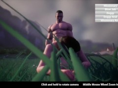 Feign - sex with a muscular man and blowjob