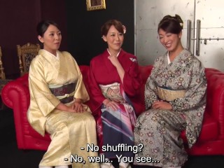 Reiko Kobayakawa and Akari Asagiri plus Friend Kimono Sex Party