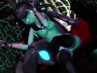 Kancolle Light Cruiser Demon Hentai Nude Dance Monster Girl MMD 3D Vert Foncé Couleur Du Corps Modifier Smixix