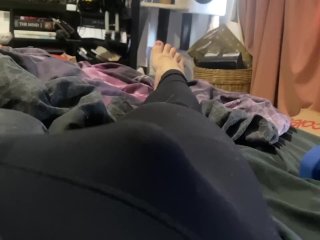 solo male, cum on leggings, masturbation, fetish