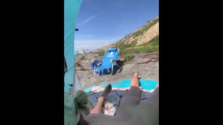 We Went to The Nude🔞 Beach 🏖️ and She Gave Me a Blowjob🍌👄. I Cum💦 in Her Mouth🫦. My sweet MILF