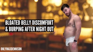 Bloated belly discomfort and burping
