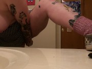 Preview 3 of Quick solo bathroom fuck