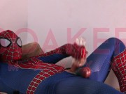 Preview 1 of Spiderman fucks his FleshLight 🕷