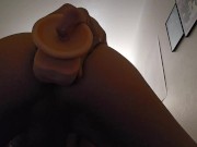 Preview 3 of Shoving dildo in tight hole