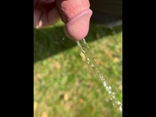 7” Cock Pisses and Cums in the Woods.