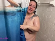 Preview 3 of Stepmom showers, shaves legs, pees, gives you jerk off instructions