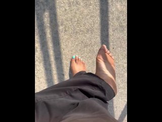 stinky socks, ebony soles, vertical video, big feet