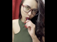 I wanted to suck a big dick, but I had to suck a lollipop