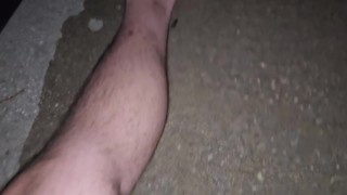 Peeing on hubby in driveway