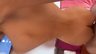 THE NEIGHBOR'S MONSTROUS COCK FUCKS ME WHILE I TALK TO MY BOYFRIEND!! PART 4!