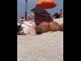 Hot tattooed blonde fingers pussy on nudist beach 🏖️ OF lovehowitfeels.tv