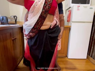 Indian Couple Have Loud Soft Sex inThe Kitchen - Wife Kissed, Saree Lifted Up,Anal Fuck, Ass Spank