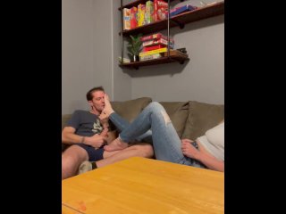 Milf Feet Worship! Sexy Feet! - I Let_Him Jerk Off to My Feet forThe Test Answers!