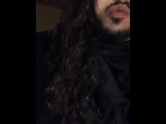 9 inch big dick cums all over my own hair & face! MUST SEE! SELF FACIAL!