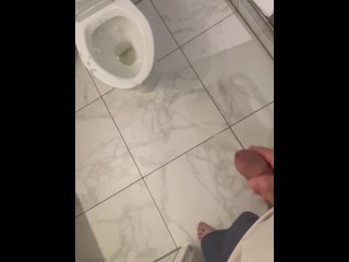 Cumming in the Hotel Bathroom…i Missed the Toilet…
