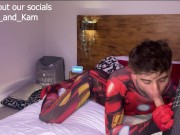 Preview 3 of Cute Cosplay Spiderman gets fucked by Iron Man's big dick