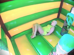 Selfbondage in a Bouncy Castle - Screenshot 11 of 16 - Bondage