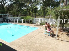 Stepmom catches Stepson Miles and her Stepsister Melony Out by the pool! - Screenshot 16 of 16 - Big Boobs