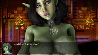 Гребаная женщина-гоблин в одежде эльфа перед 60 гоблинами-мужчинами