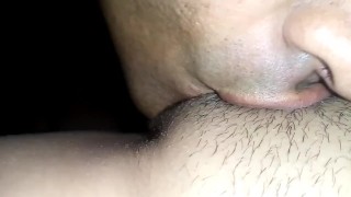 My stepbrother sucks my pussy and ass richly and I cum in his mouth