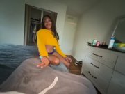 Preview 4 of Stepsister bff came in my room to chill end up sucking str8rich dick