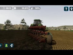 John Deer 4755 plowing in FS23mobile
