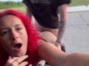 Preview 2 of Slutty Teen Gets Fucked in Public and Condom gets Ripped Off