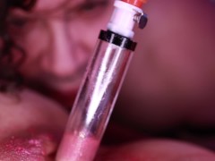 Pussy Clit Lick & Pump ASMR Red Stars Dust - Demi Doll