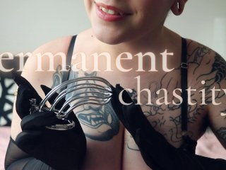 permanentchastity, bigboobs, tattoo, femdom