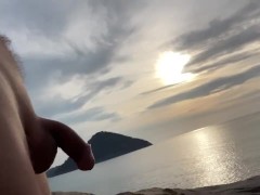 Undressed walking nudist area paradise beach thassos