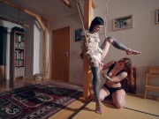 Preview 4 of I tie shibari on my hot tattoed date and make her cum super hard
