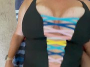 Preview 1 of Fucked after swimming got super wet and let him cum on my swimsuit