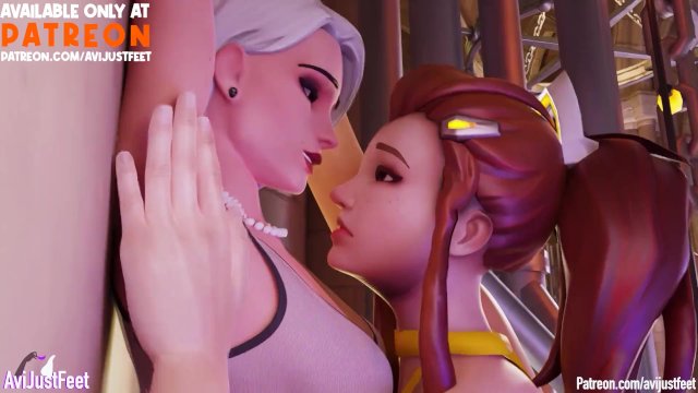 Ashe Tickle and Lickled by Brigitte Overwatch Tickling
