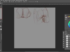 Ass sketching SpeedPaint