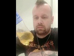 Perv wanker drinking his own pee in public restroom - Screenshot 13 of 16 - Piss In Mouth