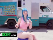 Preview 2 of Gorgeous Jewelz Blu Does A Sex Interview And Fucks Cock For Ice Cream On A Hot Day - TeamSkeet