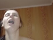 Preview 2 of strong orgasm of a girl in the "top" position.