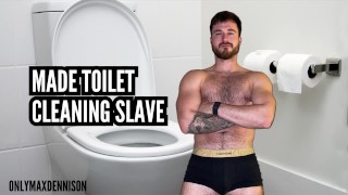 Toilet schoonmaken slaaf