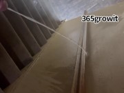 Preview 3 of Tattooed BBC Pissing on Wall and Floor in Abandon Building Big Black Cock Piss