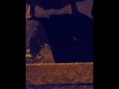 CAUGHT!! Peeing on the side of the road