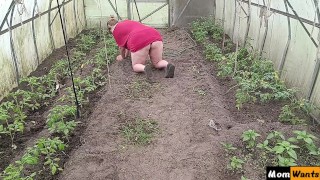 Helped my stepmother in the garden.  part 2 with subtitles