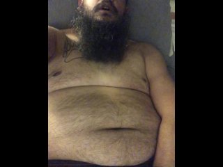 FTM Bear Chub plays with G spot toy