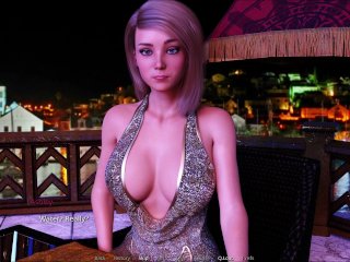 pc gameplay, adult visual novel, big boobs, hot brunette