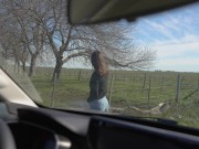 Preview 1 of Horny teen sucked and swallowed me on our road trip - Amateur POV