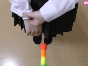 Preview 1 of [POV ASMR] Girlfriend in school uniform pulls down her panties and stands pussy job [Hentai] Japanes