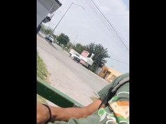 Escuchando La Radio Mientras Espero El Autobus, Masturbandome En Publico En Una Banca Del Parque 🤤 - Screenshot 14 of 16 - Big Cock