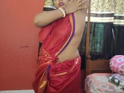 Preview 2 of Hoty Noty Indian bhabhi solo orgasm in her room in red sharee