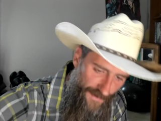 bearded, muscular man, webcam, dirty talk